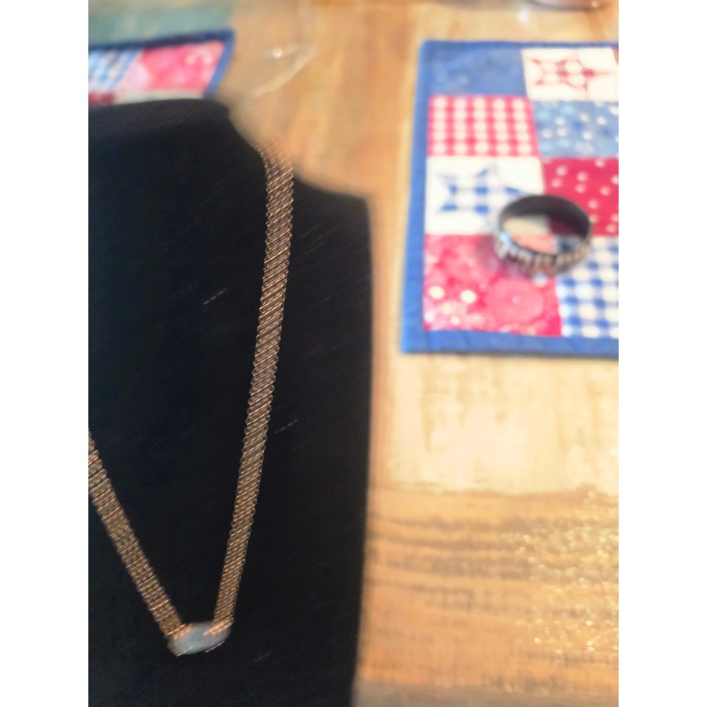 Kendra Scott Elisa Rose Gold Color Iridescent Pendant Necklace - Picture 3 of 8